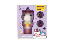 Samolepkové razítko/Razítko se samolepkami jednorožec plast s nálněmi v krabičce 10x12cm 12ks v boxu