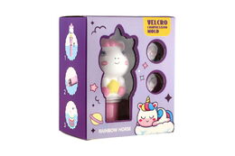 Samolepkové razítko/Razítko se samolepkami jednorožec plast s nálněmi v krabičce 10x12cm 12ks v boxu