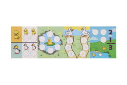 Samolepkové razítko/Razítko se samolepkami kachna plast s nálněmi v krabičce 10x12cm 12ks v boxu