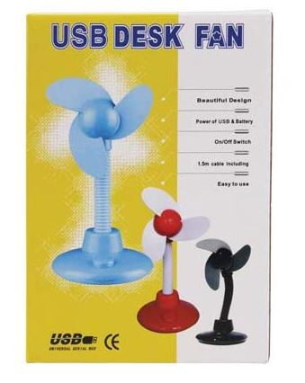 Stolní ventilátor s variabilním nastavením pozice (USB připojení)