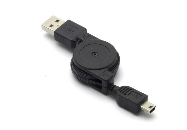 USB A/ Mini USB zatažitelný kabel 0,75m
