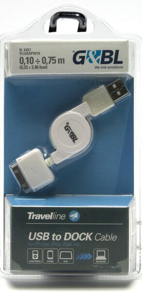 Propojovací a napájecí svinovací kabel USB s iPod konektorem TR6457