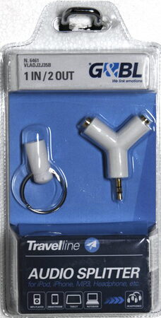 Y adapter Jack 3,5 - 2 female Jack 3,5 - bílý