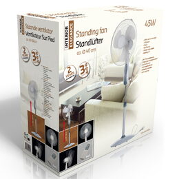 Ventilátor otočný stojanový 40cm, 45W s DO