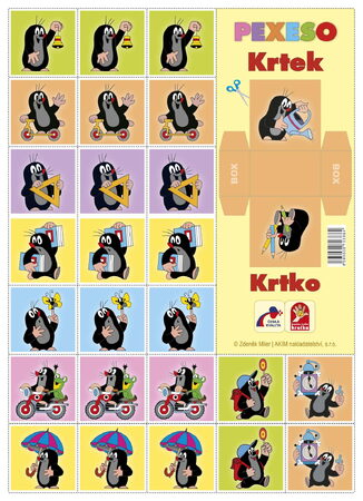 Pexeso Abeceda papírové společenská hra 20 obrázkových trojic