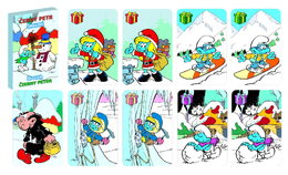 Černý Petr Šmoulové 2 zimní společenská hra v papírové krabičce 6x9cm