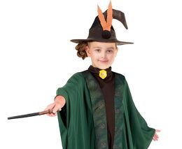Kostým Kouzelník/Kouzelnice zelený 110/120 cm