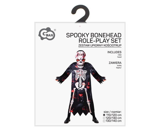 Kostým Kostlivec s maskou klučičí 110/120 cm