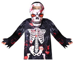 Kostým Kostlivec s maskou klučičí 110/120 cm
