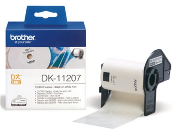 Štítky Brother DK-11207 (papírové / CD,DVD štítek - 100 ks)