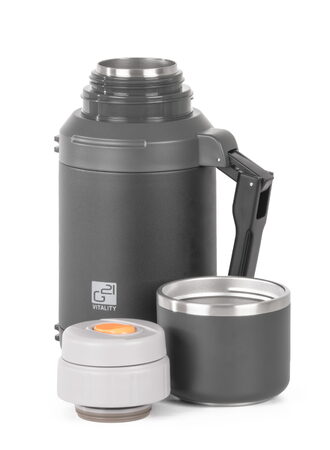 Termoska G21 nerezová 1200 ml, černo-šedá