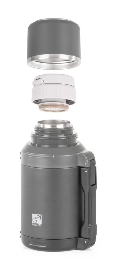 Termoska G21 nerezová 1200 ml, černo-šedá