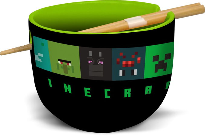 Minecraft ramen miska a hůlky, dárkový set