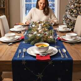 HIT Jídelní sada talířů Vánoční 18 ks White Trees HT-23106422