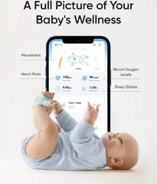 Dětská chůvička s chytrou ponožkou Anker eufy S340, 2K modrá