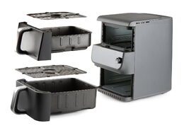 Dvojitá horkovzdušná fritéza 3,5+6,5 l - DOMO DO549FR, 2 500 W, 2 samostatné zón