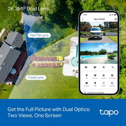 Kamera TP-Link Tapo C545D 3MPx duál, venkovní, IP PTZ, WiFi, přísvit