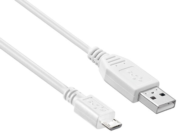 Kabel PremiumCord USB 2.0 - Micro USB 2.0 M/M 3m, bílý