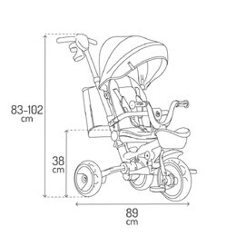 Tříkolka MoMi IVI béžová