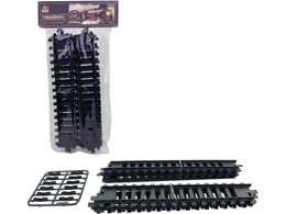 Hračka MaDe Koleje sada, 22 cm, rovný díl 6 ks, spojky