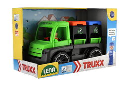 Lena Truxx auto kontejnery 4453 s figurkou plast 28cm v krabici 39x16x22cm 24m+