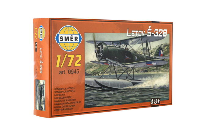 Model Letov Š-328 plast 19x14,4cm v krabici 25x14,5x5cm