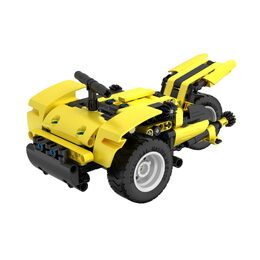 Stavebnice iM.MASTER 2v1 stavební auto plast 320 dílků v krabici 31x23x7cm