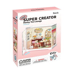 RoboTime 3D dřevěná skládačka Miniatura domečku mini Medová čajovna