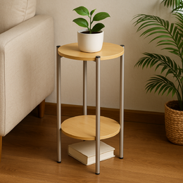 HOMESTYLING Odkládací stolek 31x31x61 cm design dřevo KO-NB1510540