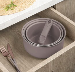 BERLINGERHAUS Sada nádobí s titanovým povrchem 13 kusů Taupe Nordic Collection BH-8422