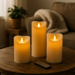 HOMESTYLING LED svíčka sada 3 ks s ovládáním KO-AX2100150