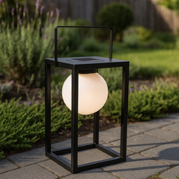 PROGARDEN Solární lampa venkovní 20x20x40 cm černá KO-CX2200020