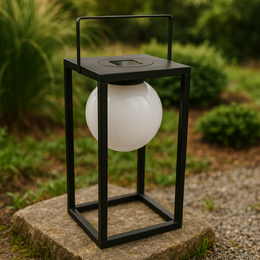 PROGARDEN Solární lampa venkovní 20x20x40 cm černá KO-CX2200020