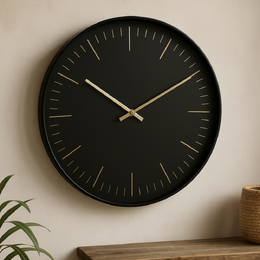 SEGNALE Nástěnné hodiny 50x4 cm černé KO-837000350