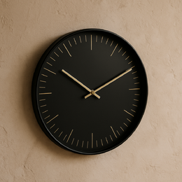 SEGNALE Nástěnné hodiny 50x4 cm černé KO-837000350