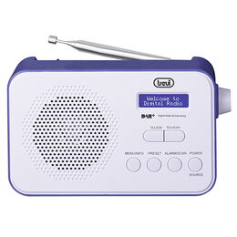 Rádio Trevi, DAB 7F92 R BLU, přenosné, DAB+/DAB/ FM, displej Dot Matrix, alarm,
AUX-IN, dobíjecí lithiová baterie