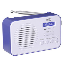 Rádio Trevi, DAB 7F92 R BLU, přenosné, DAB+/DAB/ FM, displej Dot Matrix, alarm,
AUX-IN, dobíjecí lithiová baterie