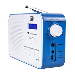 Rádio Trevi, DAB 7F92 R BLU, přenosné, DAB+/DAB/ FM, displej Dot Matrix, alarm,
AUX-IN, dobíjecí lithiová baterie