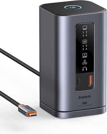 Dokovací stanice 11v1 Baseus Spacemate RD-1 100W 2xUSB-C, 3xUSB, 2xHDMI, 2x DP, 1xRJ45, 3,5mm jack