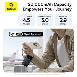 Powerbanka Baseus EnerFill FC31 Qpow 3 10000mAh, 22,5W, s kabelem USB-C a Lightning černá