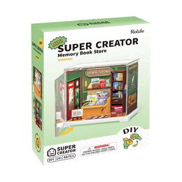 RoboTime 3D dřevěná skládačka Miniatura domečku mini Knihkupectví