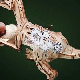 RoboTime 3D dřevěná mechanická skládačka Velociraptor