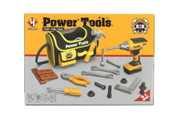 Sada nářadí plast s aku vrtačkou 16x17cm na baterie se zvukem s brašnou v krabici 24x17,5x12cm