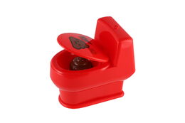 Záchod stříkací plast 6x10cm 4 barvy 12ks v boxu