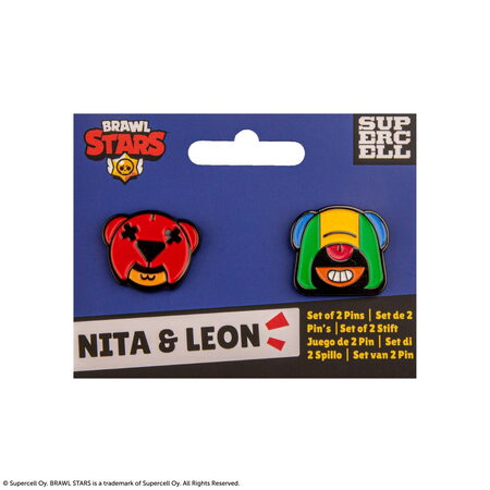 Brawl Stars set pinů (Nita & Leon)