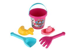 Sada na písek 5ks plast Paw Patrol/Tlapková patrola růžová v síťce 12x22x12cm 12m+ Wader