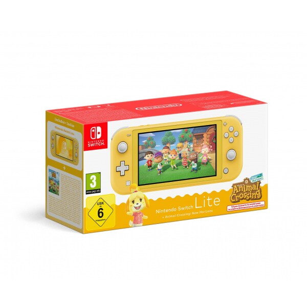 Herní konzole Nintendo Switch Lite Yellow + Animal Crossing: New Horizons Bundle