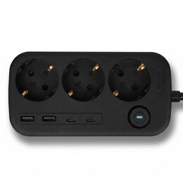 Nabíjecí stanice Huslog 15W 3xzásuvka, 2xUSB-C, 2xUSB, 1x držák na telefon černá