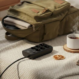 Nabíjecí stanice Huslog 15W 6xzásuvka, 2xUSB-C, 2xUSB černá