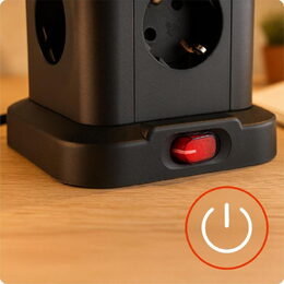 Nabíjecí stanice Huslog 15W 12xzásuvka, 2xUSB-C, 2xUSB černá